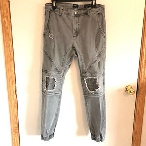 Cotton On Slim Denim Jogger Jeans Distressed 32